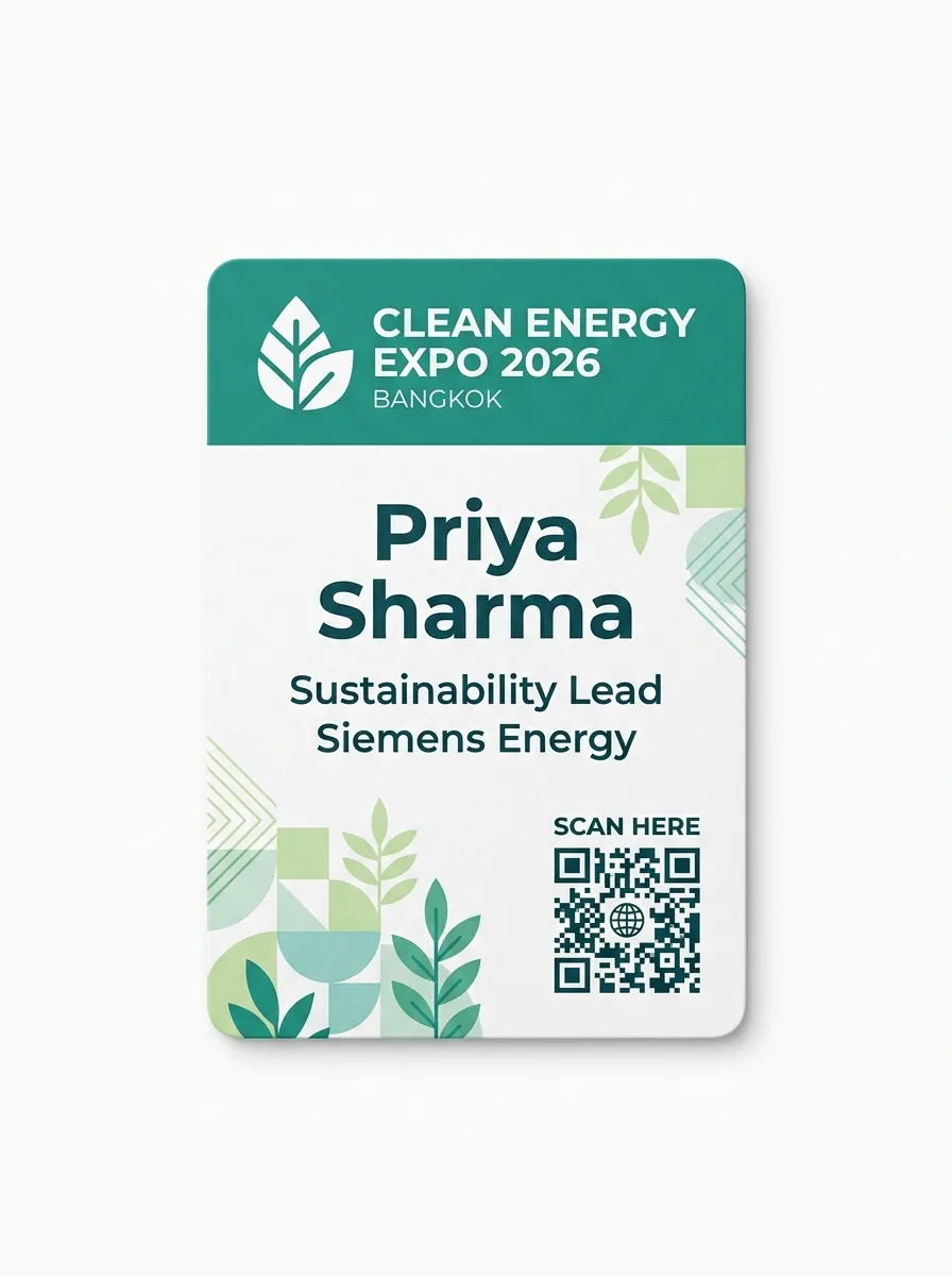 Clean Energy Expo 2026 — front of badge