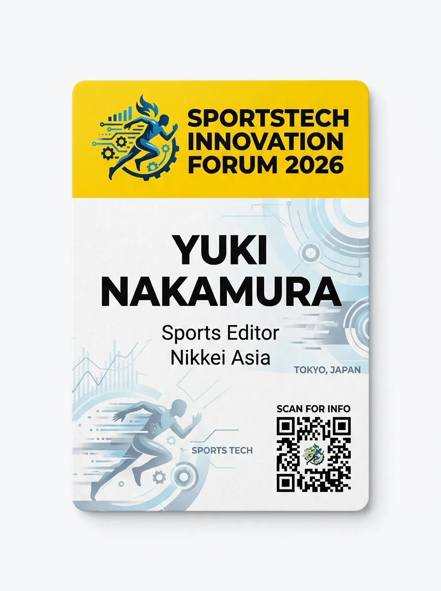 SportsTech Innovation Forum 2026 — front of badge