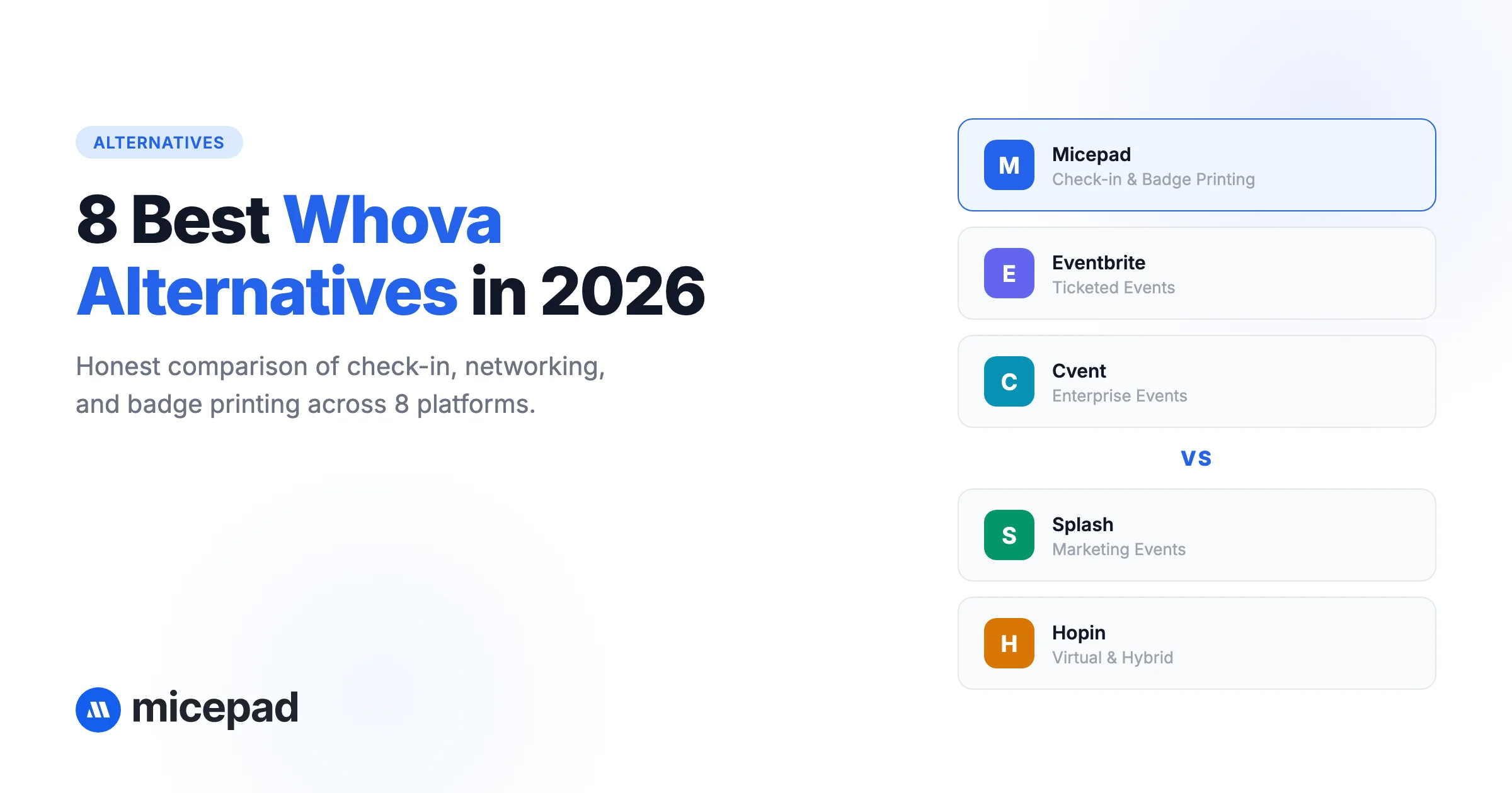 8 Best Whova Alternatives in 2026 (Honest Comparison)