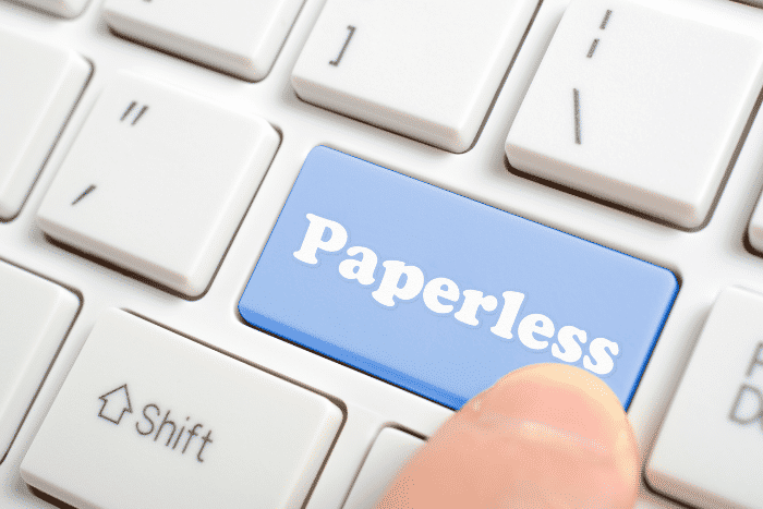 Going paperless