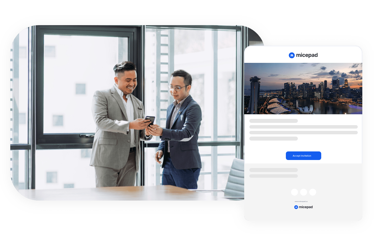 Micepad Singapore Virtual Event Platform provides Customize Email Invitation and Reminders